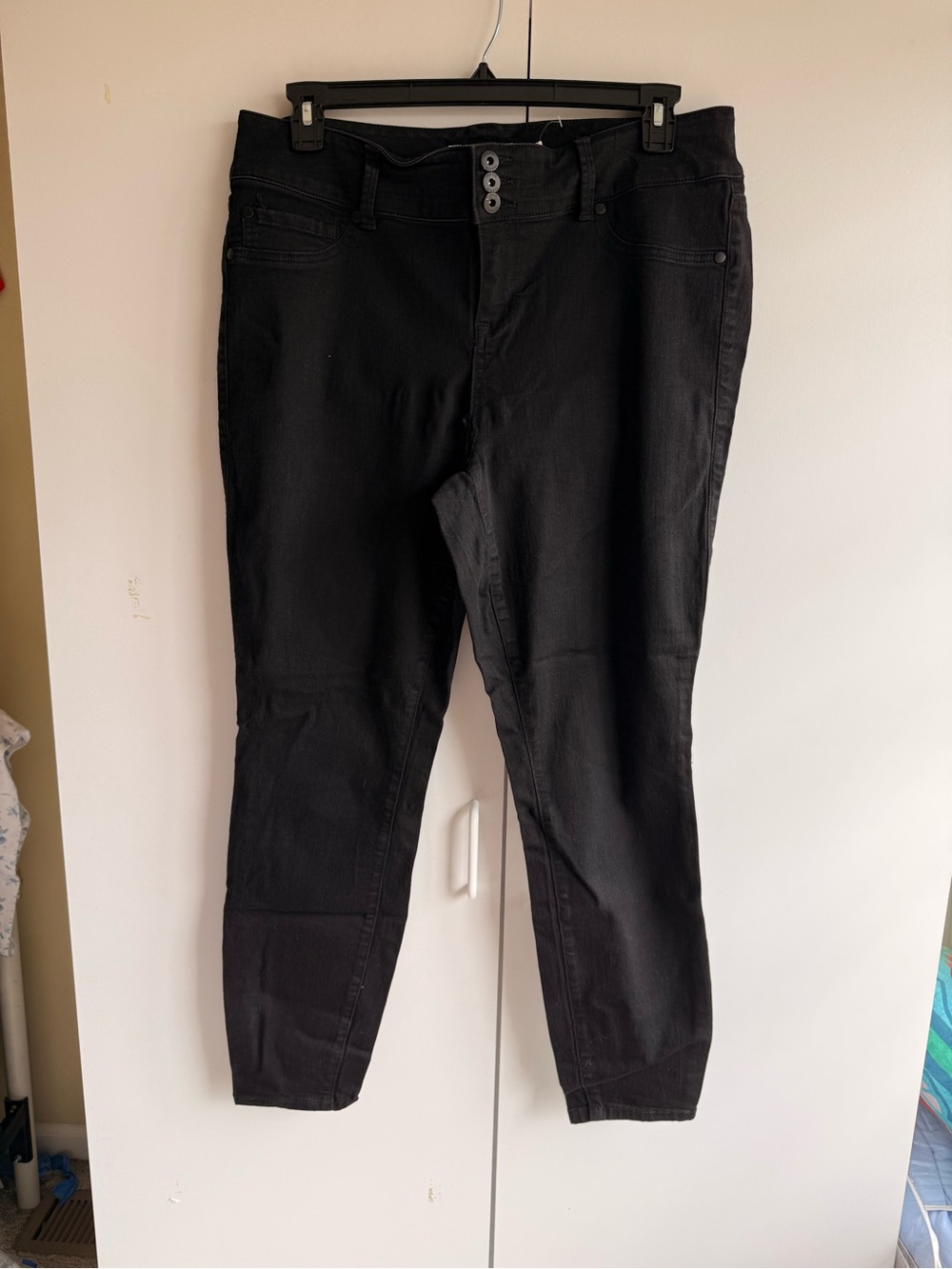 torrid Black Skinny Jeans with Triple-Button Waist